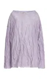 Zankov Derek Metallic Cotton-modal Top In Purple