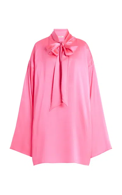 Zankov Divina Silk Top In Pink