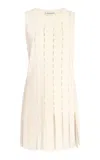 Zankov Eddie Fringed Cutout Merino Wool Top In Ivory