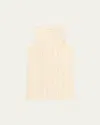 Zankov Eddie Sleeveless Cutout Merino Wool Top In Neutral