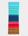 Zankov Edith Striped Pointelle Knit Maxi Pencil Skirt In Multi