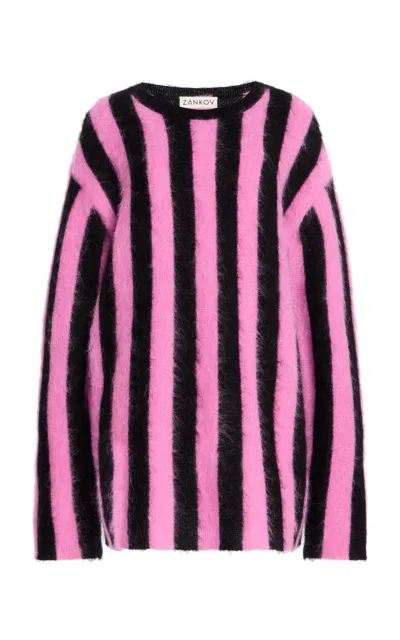 Zankov Evan Brushed Mohair-blend Sweater In Stripe