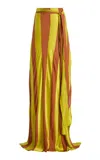 Zankov Evy Silk Maxi Skirt In Multi