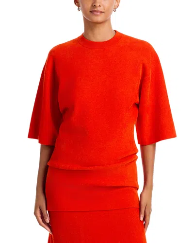 Zankov Francine Elbow Sleeve Tee In Red