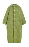 Zankov Frederico Brushed Alpaca Coat In Green