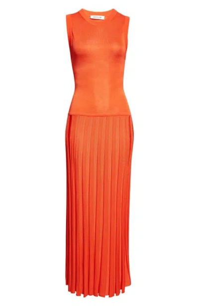 Zankov Gretchen Sleeveless Sweater Dress In Orange