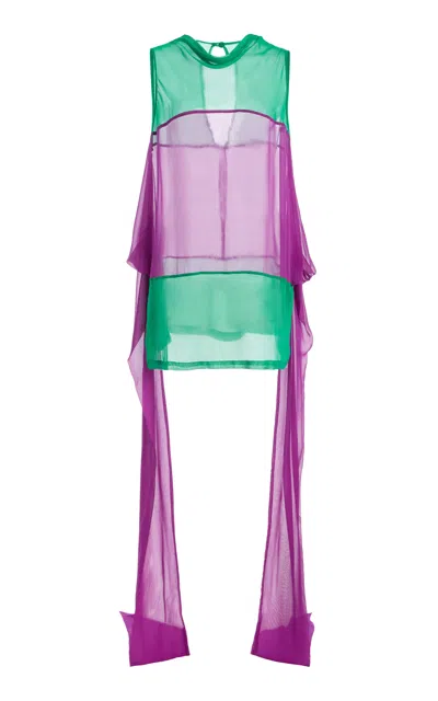Zankov Guillia Stripe Mini Dress In Multi