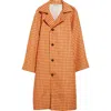 Zankov Hugo Asymmetric Check Linen Long Car Coat