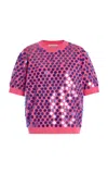 Zankov Inga Embellished Wool Top In Multi