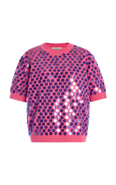 Zankov Inga Embellished Wool Top In Multi