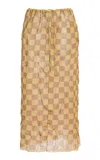 Zankov Jacky Metallic Cotton-modal Slip  Skirt In Multi