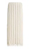 Zankov Jane Fringed Silk Maxi Skirt In Multi