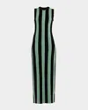 Zankov Jeanne Strapless Striped Maxi Dress In Multi