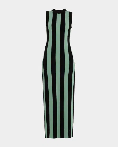 ZANKOV JEANNE STRAPLESS STRIPED MAXI DRESS