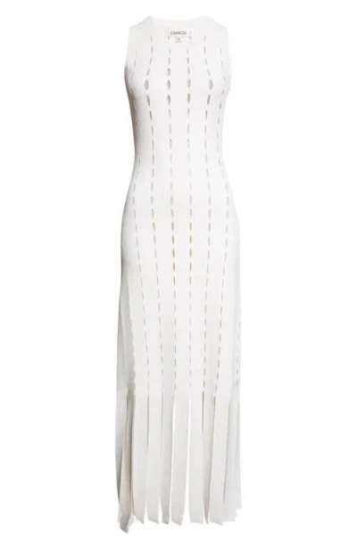 Zankov Jesse Openwork Car Wash Hem Dress In White