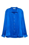 Zankov Jimmy Solid Silk Satin Button-up Shirt In Multi
