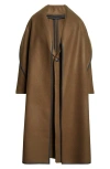 Zankov Julien Oversize Wool Coat In Khaki