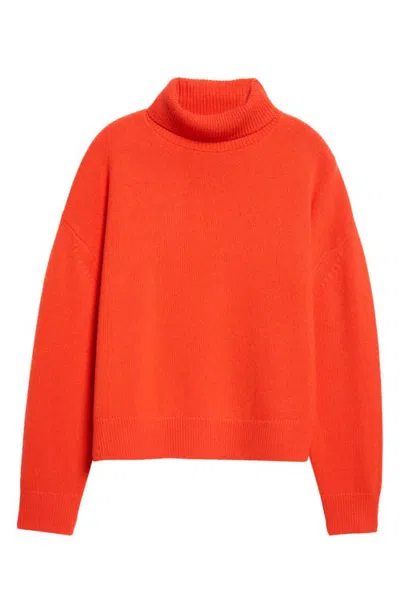 Zankov Junko Merino Wool & Cashmere Turtleneck Sweater In Red