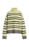 Zankov Junko Wool-cashmere Turtleneck Sweater In Green