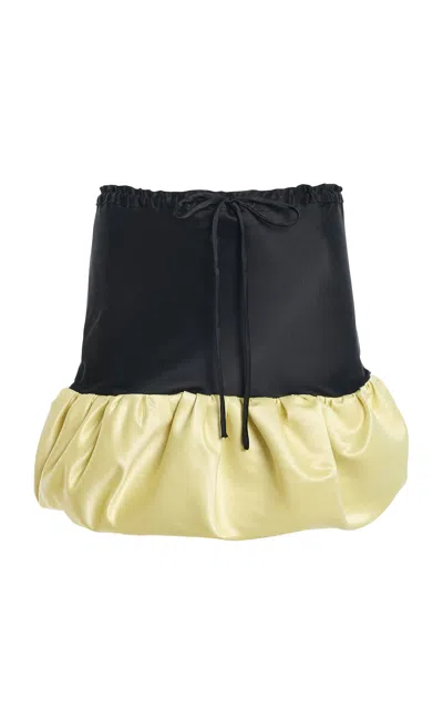 Zankov Kiki Silk-blend Mini Skirt In Transparent