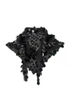 Zankov Kinga Sequined Mohair-blend Scarf In Black