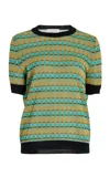 Zankov Leo Digital Jacquard Cotton Top In Multi