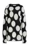 Zankov Lewis Brushed Mohair-blend Sweater In Black,white