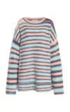 Zankov Lewis Brushed Mohair-blend Sweater In Stripe