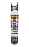 Zankov Libania Cotton-blend Maxi Dress In Multi