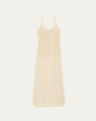 Zankov Libania Ice Stripe Knit Dress In Ice Multi