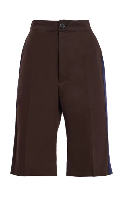 Zankov Lilou Cotton Shorts In Brown