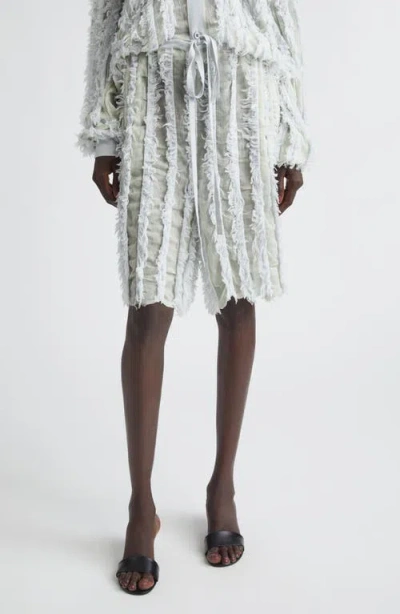 Zankov Lou Fringe Shorts In Gray