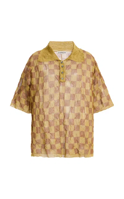 Zankov Luke Metallic Cotton-modal Top In Multi