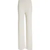 Zankov Margeux Rib Kick Flare Pants In Neutral