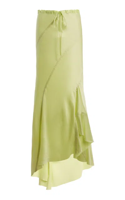 Zankov Marlene Silk Maxi Skirt In Multi