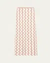 ZANKOV MARSHALL ABSTRACT PENCIL MERINO WOOL MAXI SKIRT