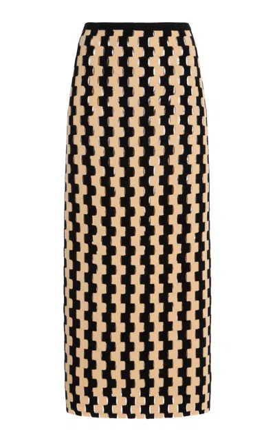 Zankov Marshall Jacquard-knit Merino Wool Maxi Skirt In Multi