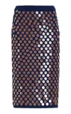 Zankov Matteo Wool-blend Pencil Skirt In Brown