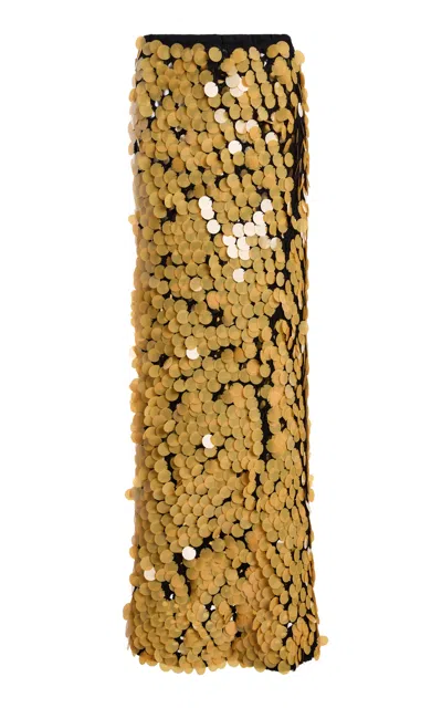 Zankov Maxime Macrame Cotton Maxi Skirt In Animal Print