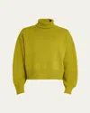 Zankov Men's Colorblock Wool Turtleneck In Matcha Multi