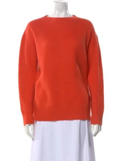 Pre-owned Zankov Merino Wool Bateau Neckline Sweater W/ Tags In Orange