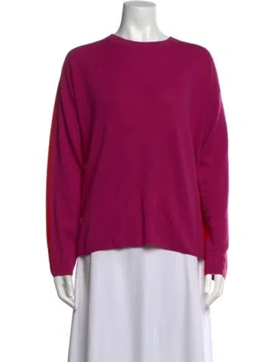 Pre-owned Zankov Merino Wool Crew Neck Sweater In Purple