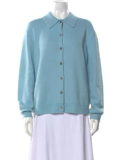 Pre-owned Zankov Merino Wool Crew Neck Sweater W/ Tags In Blue