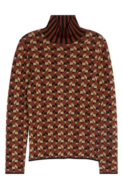 Zankov Merino Wool Jacquard Sweater In Brown