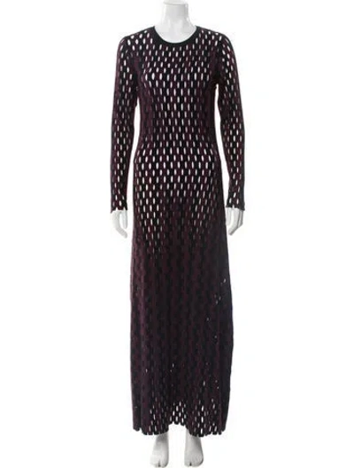 Pre-owned Zankov Merino Wool Long Dress W/ Tags In Burgundy