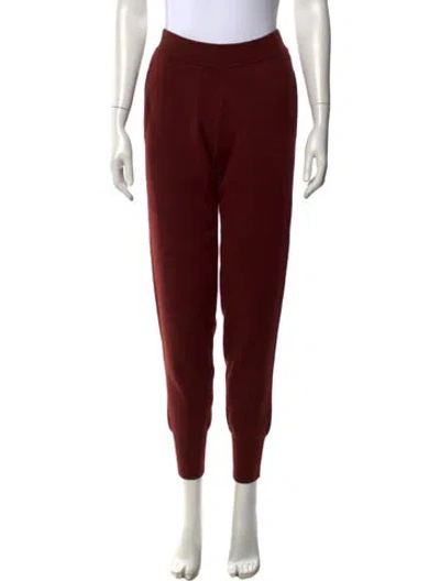 Pre-owned Zankov Merino Wool Straight Leg Pants In Brown