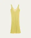 Zankov Metallic Knit Sleeveless Backless Maxi Dress