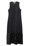 Zankov Molly Sequined-hem Mesh Maxi Dress In Black