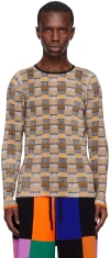 Zankov Multicolor Enzo Sweater In 018 Black-sienna Mul