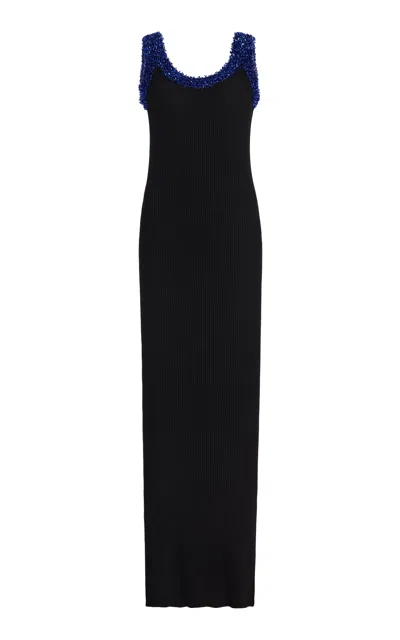 Zankov Naoko Embellished Maxi Dress In Black